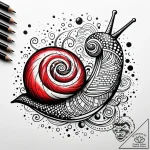 Snail leaving a rainbow trail, tattoo flash s… – style Jaeger Simple – tattoo sketch (09.11.2025 14:13)