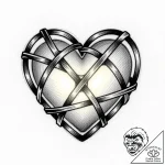 Caged heart glowing softly, tattoo sketch des… – style Flux Inscriptions – tattoo sketch (09.11.2025 14:22)