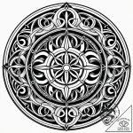 Arcane chains forming circle, tattoo flash sh… – style Jaeger Simple – tattoo sketch (09.11.2025 14:25)