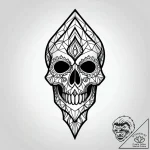 Keyhole within iron skull, artistic tattoo sk… – style Jagger Old – tattoo sketch (09.11.2025 14:31)