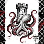 Kraken coil around ancient tower, concept art… – style Flux Inscriptions – tattoo sketch (09.11.2025 14:34)