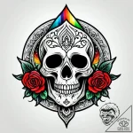 Mirror blade beneath spectral bloom, tattoo f… – style Jagger Old – tattoo sketch (09.11.2025 14:55)