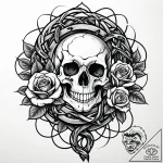 Atomic serpent coiled in wires, ink illustrat… – style Jaeger Mini – tattoo sketch (09.11.2025 15:04)