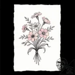 Tat tattoo sketch, wildflower bouquet painted… – style Flux Inscriptions – tattoo sketch (09.11.2025 15:11)
