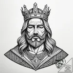 George the victorious, tattoo line art, on a… – style Jaeger Simple – tattoo sketch (09.11.2025 15:13)