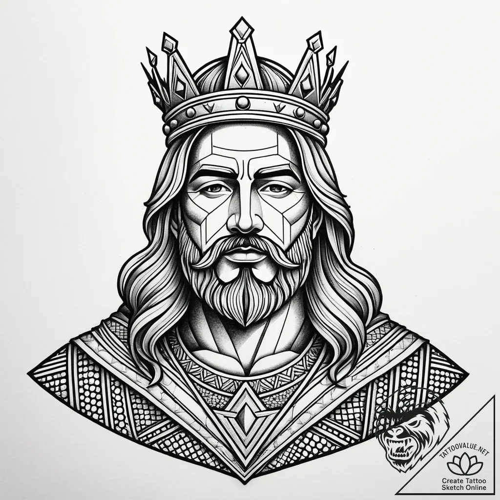 George the victorious, tattoo line art, on a... - style Jaeger Simple - tattoo sketch (09.11.2025 15:13)