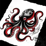 Kraken tentacle curling around compass, artis… – style Flux Inscriptions – tattoo sketch (09.11.2025 15:22)