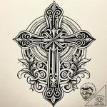 Key turning within bone lock, artistic tattoo… – style Jaeger Simple – tattoo sketch (09.11.2025 16:01)