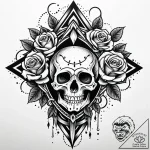 Ancient blade with bleeding edge, artistic ta… – style Jaeger Mini – tattoo sketch (09.11.2025 16:28)