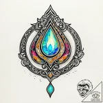 Opal chain binding relic, tattoo flash sheet… – style Jagger Old – tattoo sketch (09.11.2025 16:43)
