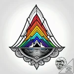 Eye mountain, tattoo line art, vibrant colors… – style Jagger Old – tattoo sketch (09.11.2025 18:16)
