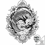 Omega symbol signifying a final end, ink illu… – style Jaeger Mini – tattoo sketch (09.11.2025 18:37)