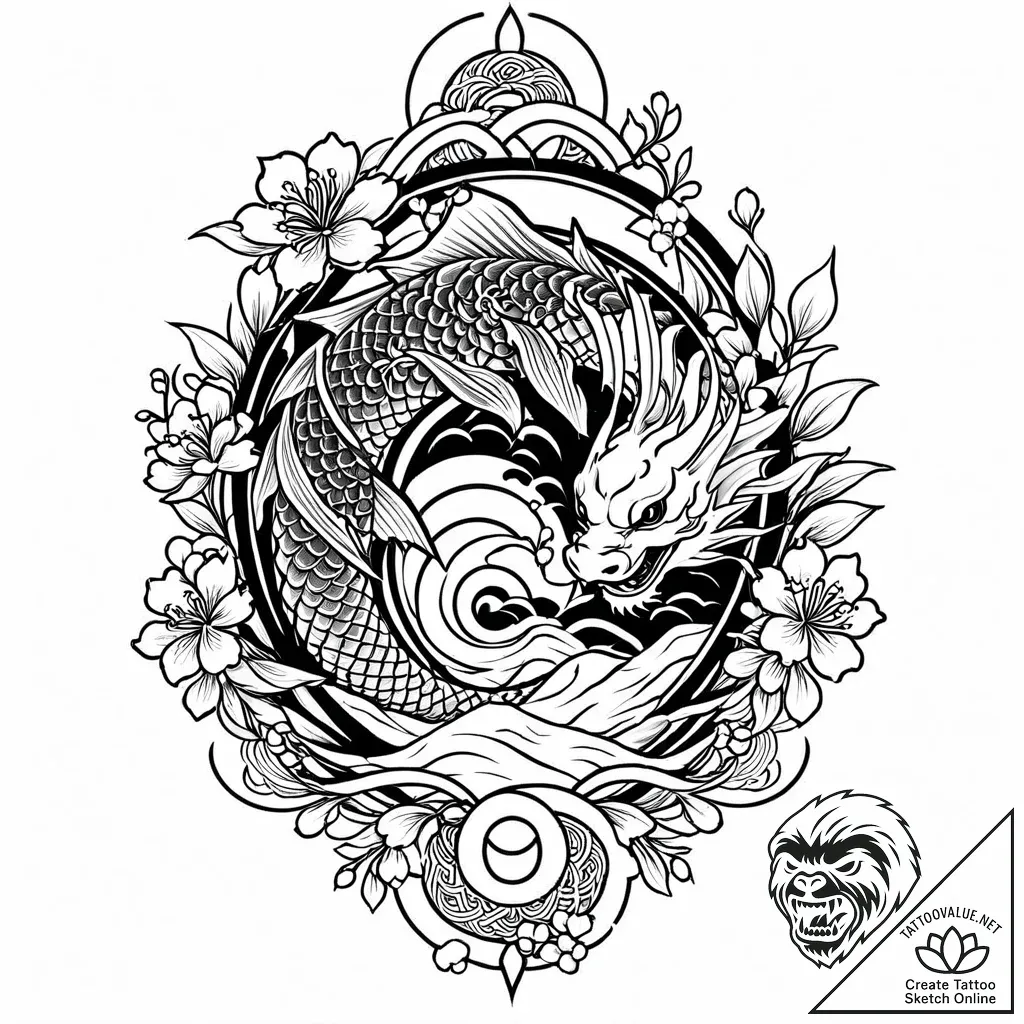 Omega symbol signifying a final end, ink illu... - style Jaeger Mini - tattoo sketch (09.11.2025 18:37)