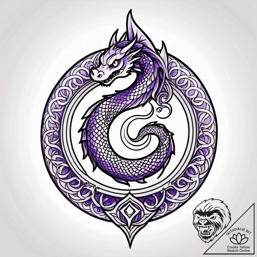 Violet sigil burning beneath mist, tattoo dra... - style Jagger Old - tattoo sketch (09.11.2025 18:52)
