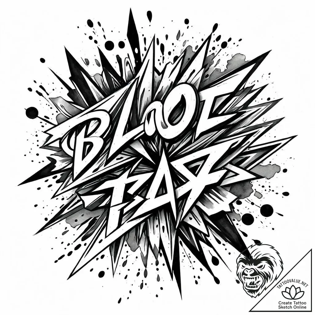 Blood type, tattoo flash sheet design, minima... - style Jaeger Mini - tattoo sketch (09.11.2025 19:37)