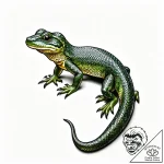 Salamander – style Jagger Old – tattoo sketch (09.11.2025 19:40)