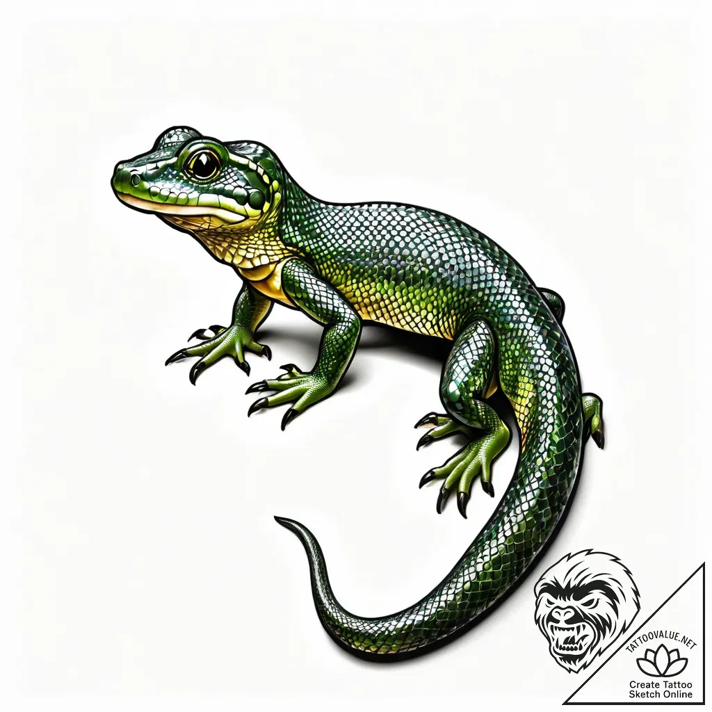 Salamander - style Jagger Old - tattoo sketch (09.11.2025 19:40)