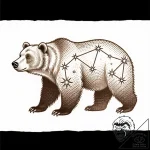 A bear made of constellations, ink illustrati… – style Flux Inscriptions – tattoo sketch (09.11.2025 19:55)