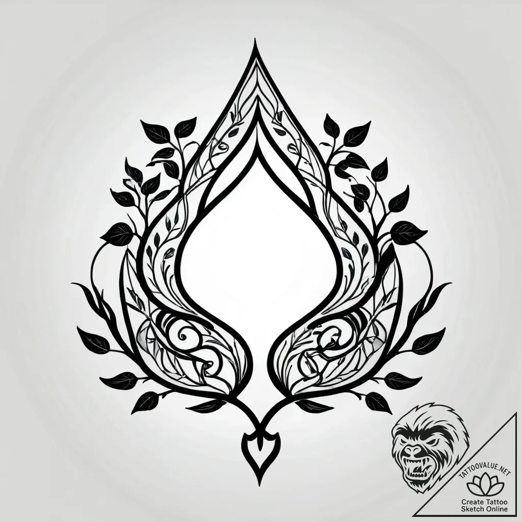 Recycling symbol made of withered leaves and... - style Jagger Old - tattoo sketch (09.11.2025 20:28)