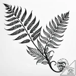 Tat tattoo sketch, curling fern fronds with d… – style Jagger Old – tattoo sketch (09.11.2025 22:16)
