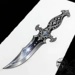 Knife forged from celestial ice, ink illustra… – style Flux Inscriptions – tattoo sketch (09.11.2025 22:19)
