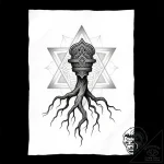 Withered roots devouring relic, concept art f… – style Flux Inscriptions – tattoo sketch (09.11.2025 22:43)