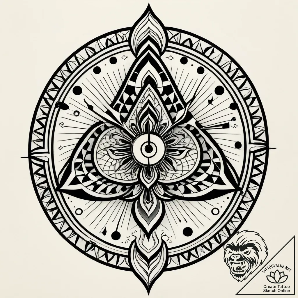 Checkerboard pattern, melting like a dali clo... - style Jagger Old - tattoo sketch (10.11.2025 00:13)