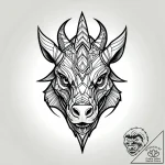 Triceratops with armored, cybernetic plates,… – style Jagger Old – tattoo sketch (10.11.2025 00:25)