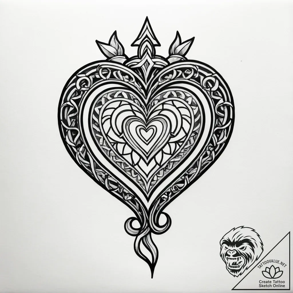 Chained heart encased in ice, tattoo flash sh... - style Jagger Old - tattoo sketch (10.11.2025 00:48)