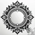 Dark mirror swallowing reflection, ink illust… – style Jaeger Simple – tattoo sketch (10.11.2025 00:54)