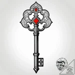 Antique key collection, concept art for tatto… – style Jagger Old – tattoo sketch (10.11.2025 01:12)
