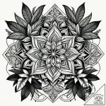 Tat tattoo sketch, dense jungle vines with br… – style Jaeger Simple – tattoo sketch (10.11.2025 01:55)