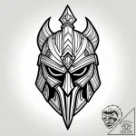 Spartan helmet, concept art for tattoo, uniqu… – style Jagger Old – tattoo sketch (10.11.2025 02:01)