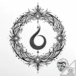 Enso circle drawn with a single brush of fire… – style Jaeger Mini – tattoo sketch (10.11.2025 02:10)