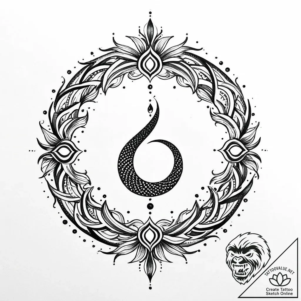 Enso circle drawn with a single brush of fire... - style Jaeger Mini - tattoo sketch (10.11.2025 02:10)