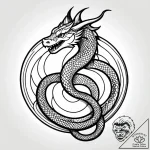 Quartz serpent devouring ancient rune, concep… – style Jagger Old – tattoo sketch (10.11.2025 02:25)