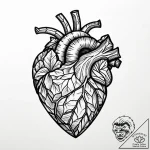 Anatomical heart encased in a crystal geode,… – style Jaeger Mini – tattoo sketch (10.11.2025 02:34)