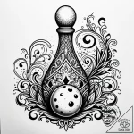 A classic bowling pin, target,, artistic tatt… – style Jaeger Simple – tattoo sketch (10.11.2025 02:54)