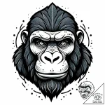 Gorilla, tattoo flash sheet design, bold outl… – style Jaeger Mini – tattoo sketch (10.11.2025 02:57)