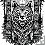 Tattoo sketch, brother bear with totem poles… – style Jaeger Simple – tattoo sketch (10.11.2025 03:06)