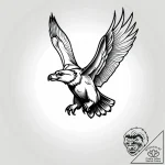 Tattoo sketch, brother bear with flying eagle… – style Jagger Old – tattoo sketch (10.11.2025 04:12)