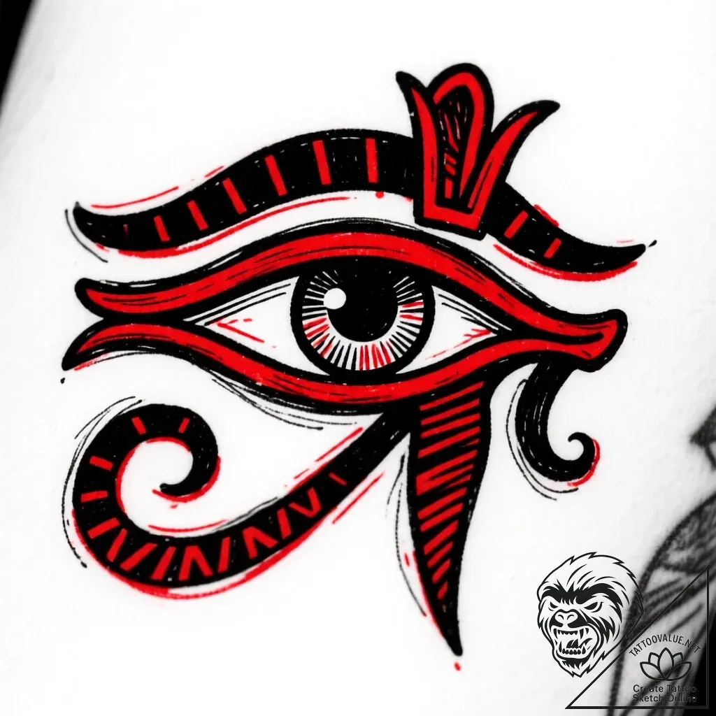 The eye of horus (is there as eye of ra, slig... - style Flux Inscriptions - tattoo sketch (10.11.2025 04:40)