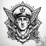 D, tattoo line art, professional artwork, exp… – style Jaeger Simple – tattoo sketch (10.11.2025 05:06)