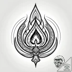 Burning spear splitting storm, concept art fo… – style Jagger Old – tattoo sketch (10.11.2025 06:49)