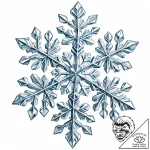 Snowflake under a microscope – style Jaeger Mini – tattoo sketch (10.11.2025 07:22)