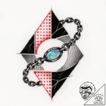 Opal chain binding relic, tattoo sketch desig… – style Flux Inscriptions – tattoo sketch (10.11.2025 08:16)