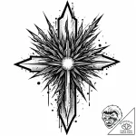 Meteor blade caught in roots, tattoo drawing… – style Jaeger Mini – tattoo sketch (10.11.2025 08:33)