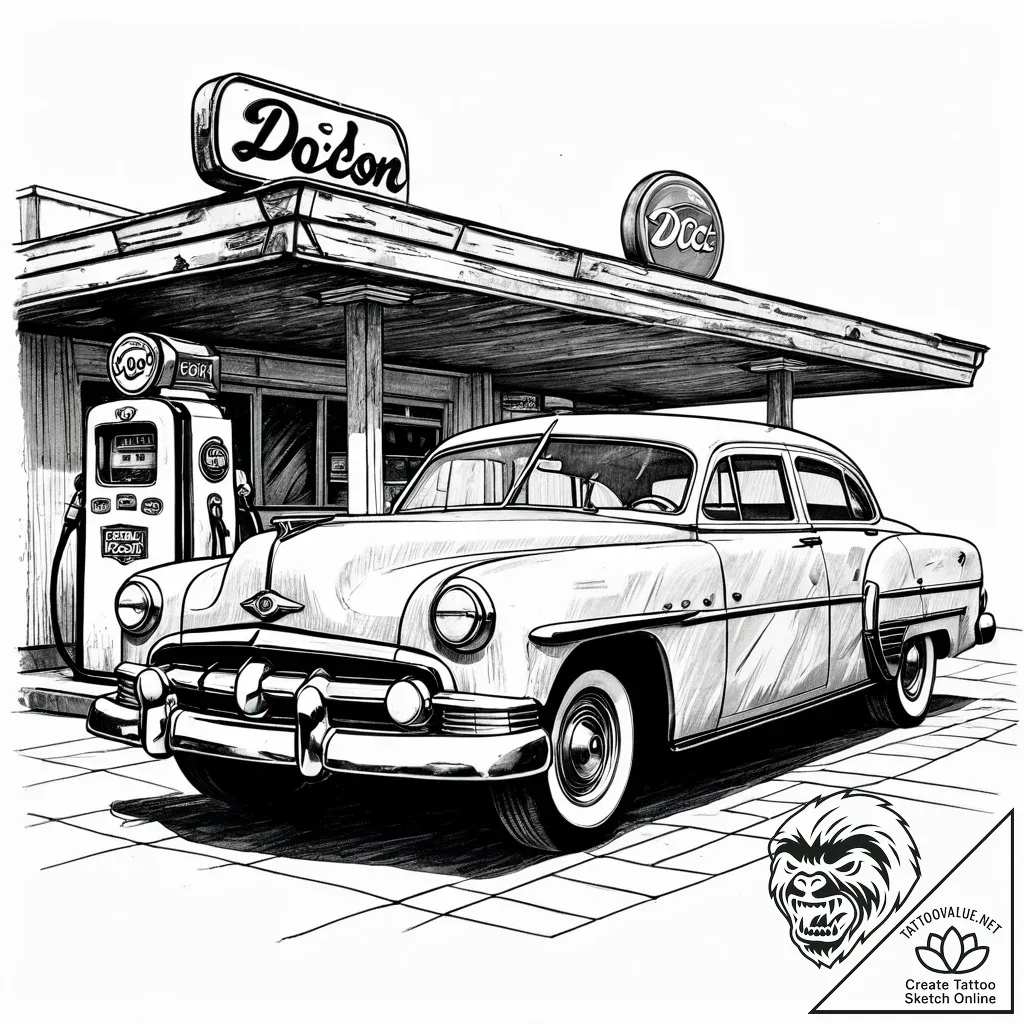 Eskizto, tattoo sketch, doc hudson vintage ga... - style Jaeger Simple - tattoo sketch (10.11.2025 09:19)