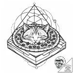 Cat sleeping inside an empty pizza box, tatto… – style Jaeger Mini – tattoo sketch (10.11.2025 09:22)
