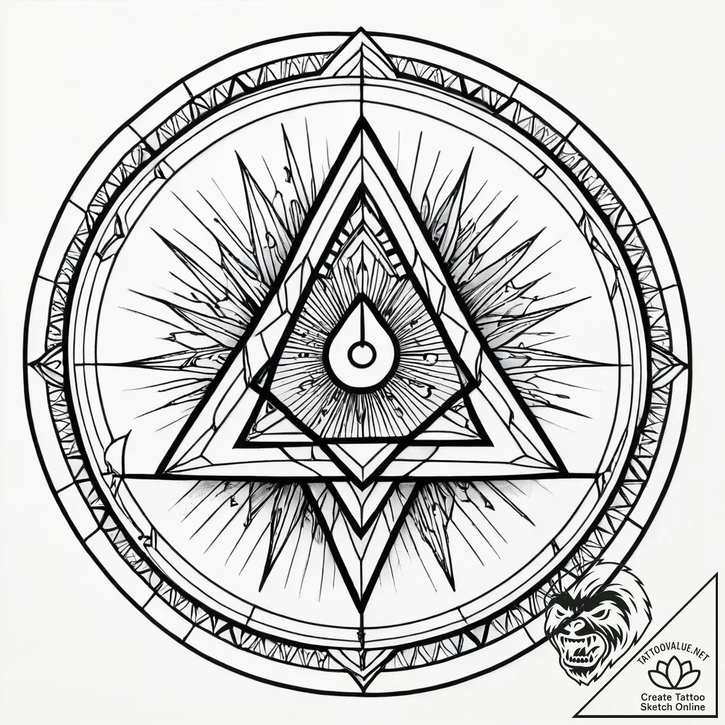 Sundial cracked and bleeding time, tattoo ske... - style Jagger Old - tattoo sketch (10.11.2025 09:49)